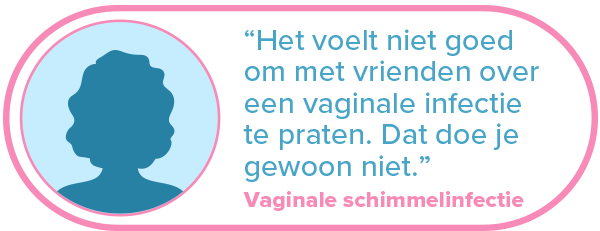 "Het voelt niet goed om me vrienden over een vaginale infecthe te praten. Dat doe je gewoon niet." Vaginale schimmelinfectie